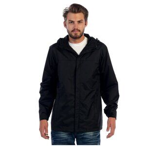 Gioberti Men's Black Waterproof Rain Jacket Small